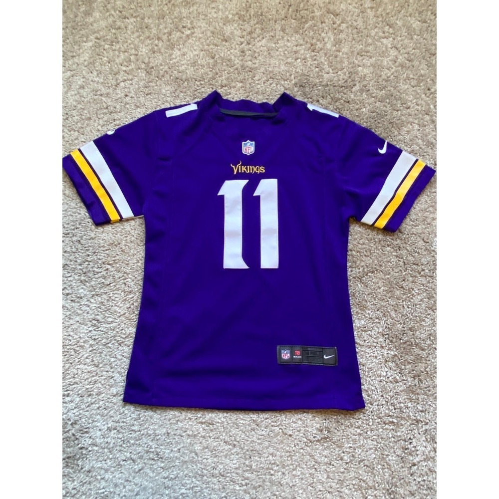 NFL Jersey Vikings 11 Treadwell Small Football On Field Nike Embroidered s58